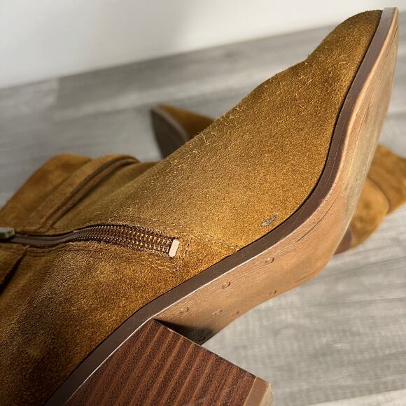 Sam Edelman Brown Suede Lynne Ankle Boots Booties Western Women's 10 - Picture 8 of 9
